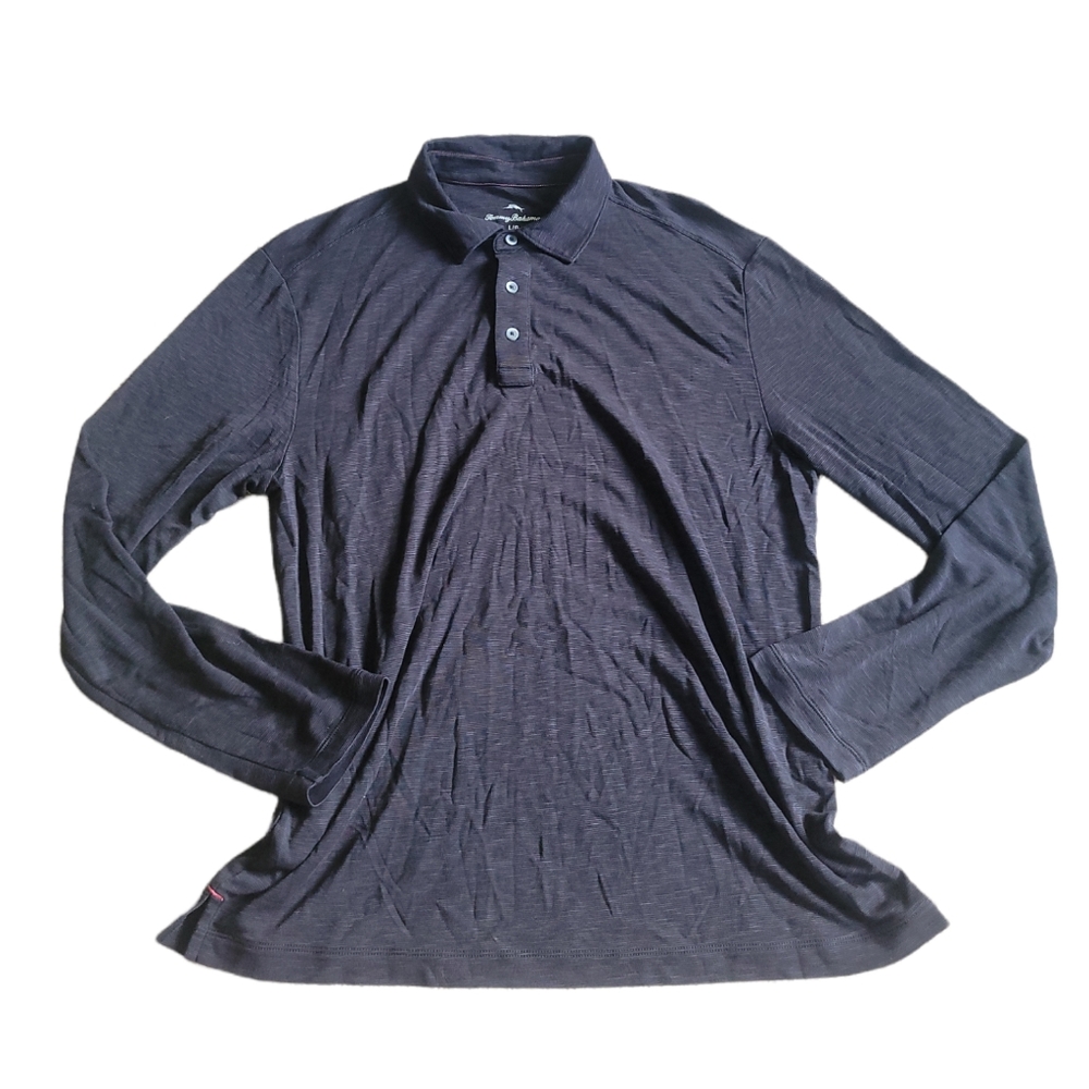 Tommy Bahama Mens Grey Soft Long Sleeve Shirt With Buttons Size L